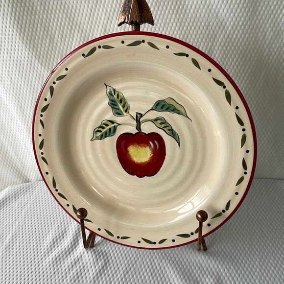 Home Trends Apple Grove  Earthenware 11” Dinner Plate.  Set of four. - Picture 1 of 8